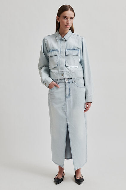 Second Female Fira Skirt - Light Denim Blue