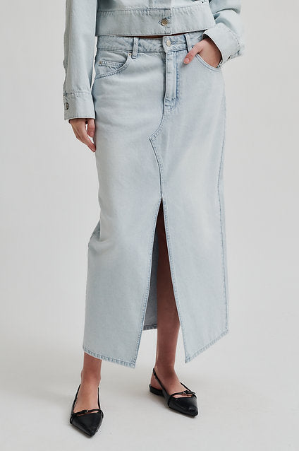 Second Female Fira Skirt - Light Denim Blue