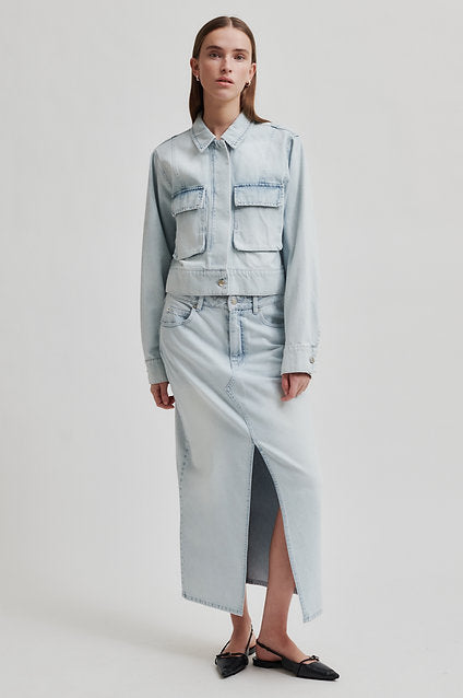 Second Female Fira Skirt - Light Denim Blue