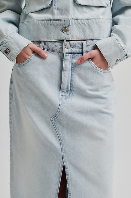 Second Female Fira Skirt - Light Denim Blue