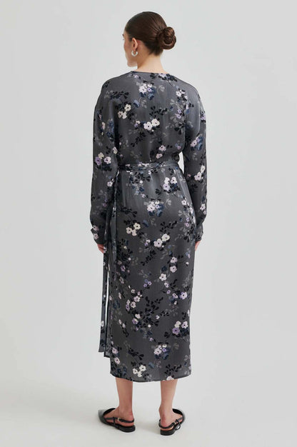 Second Female Florana Wrap Dress - Volcanic Ash