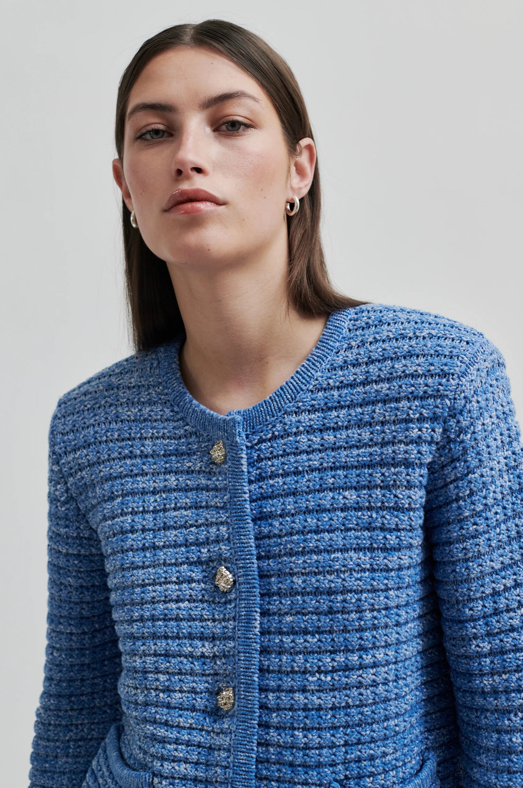 Second Female Grenada Knit Cardigan - Granada Sky