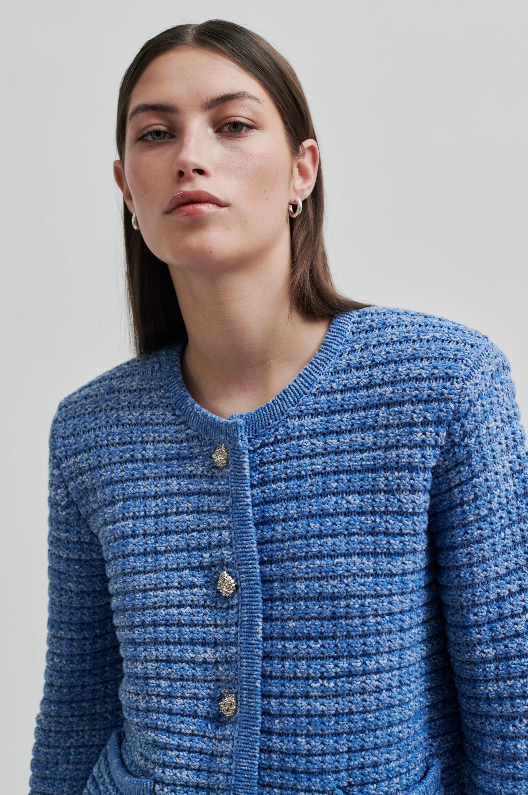 Second Female Grenada Knit Cardigan - Granada Sky