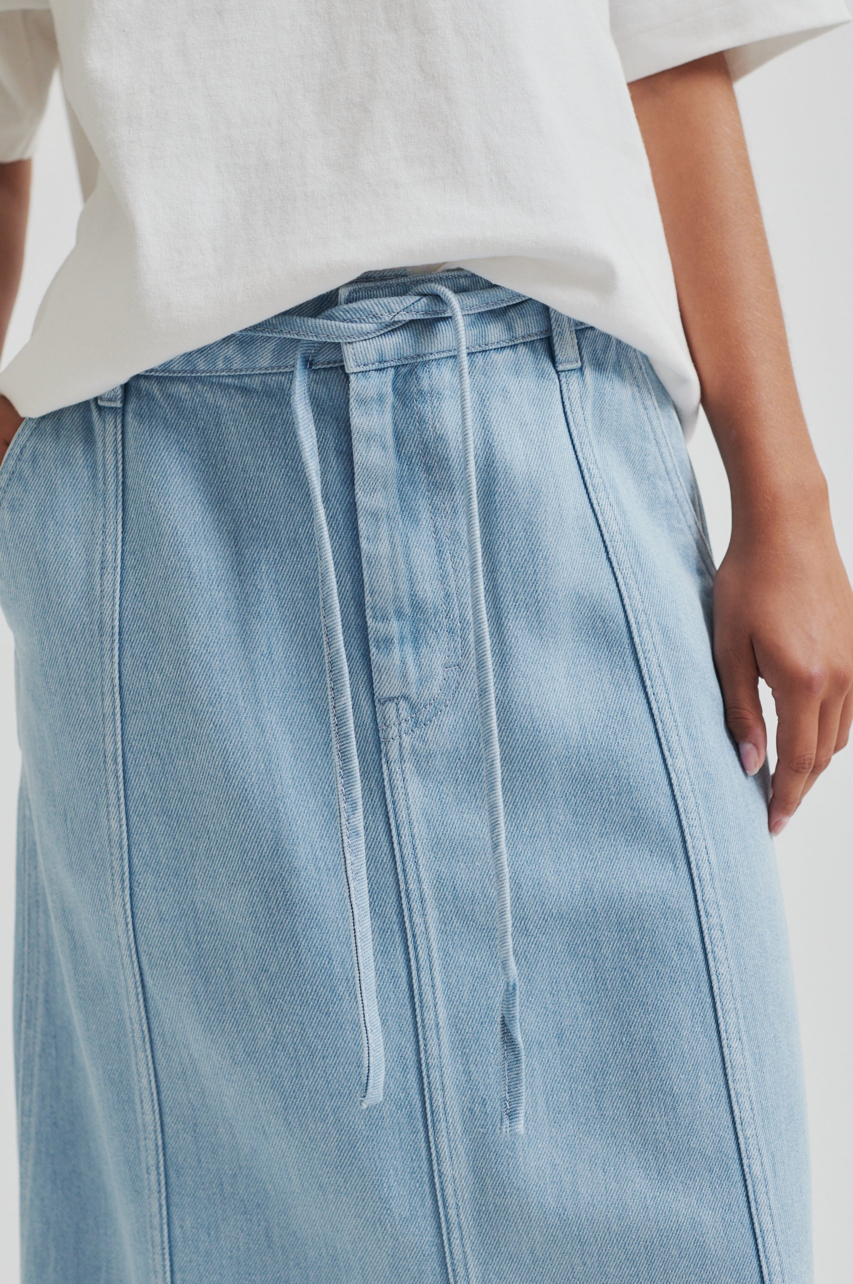 Second Female Irvin Denim Skirt - Light Blue Denim