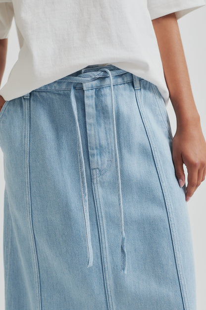 Second Female Irvin Denim Skirt - Light Blue Denim