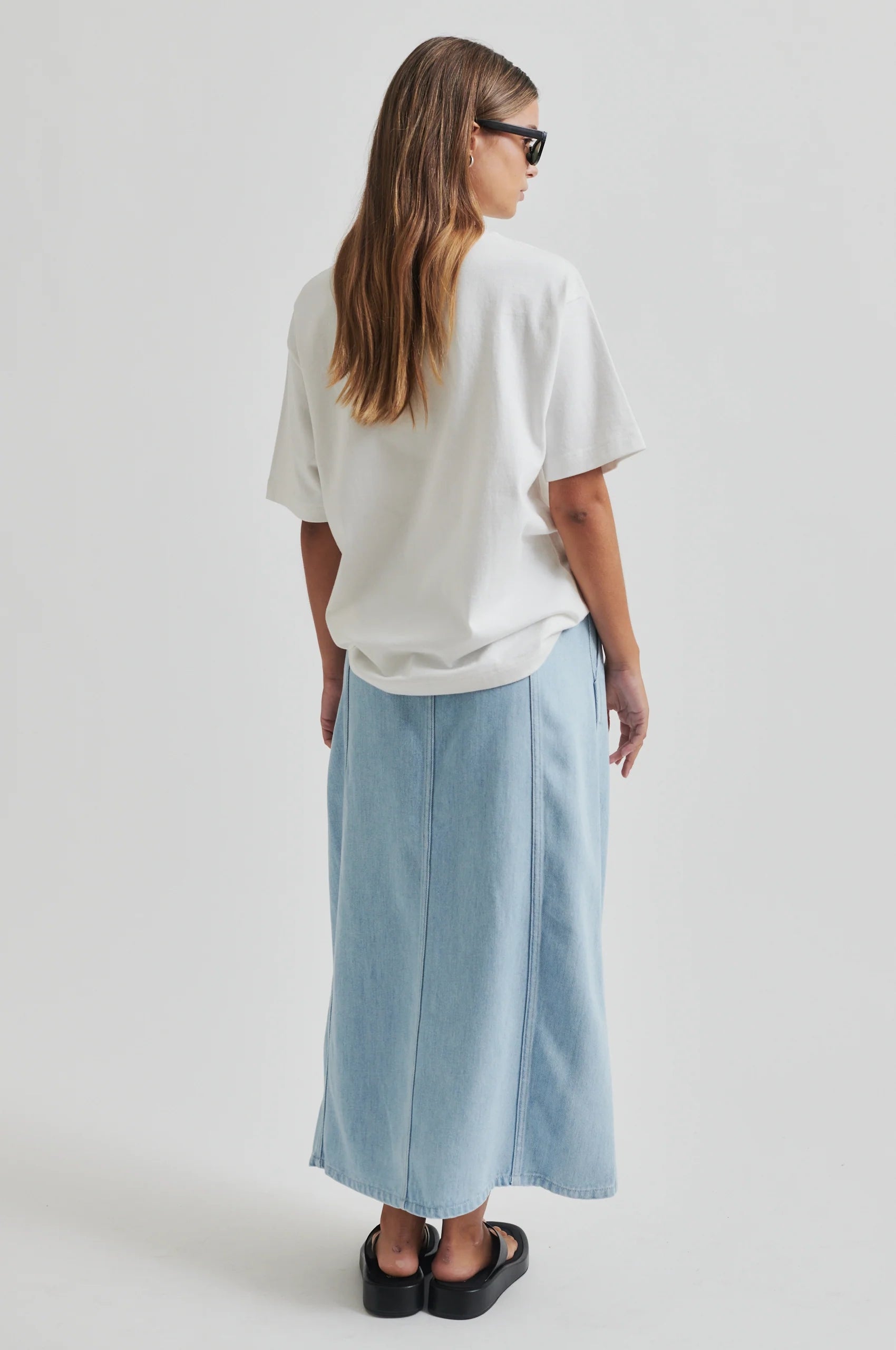 Second Female Irvin Denim Skirt - Light Blue Denim