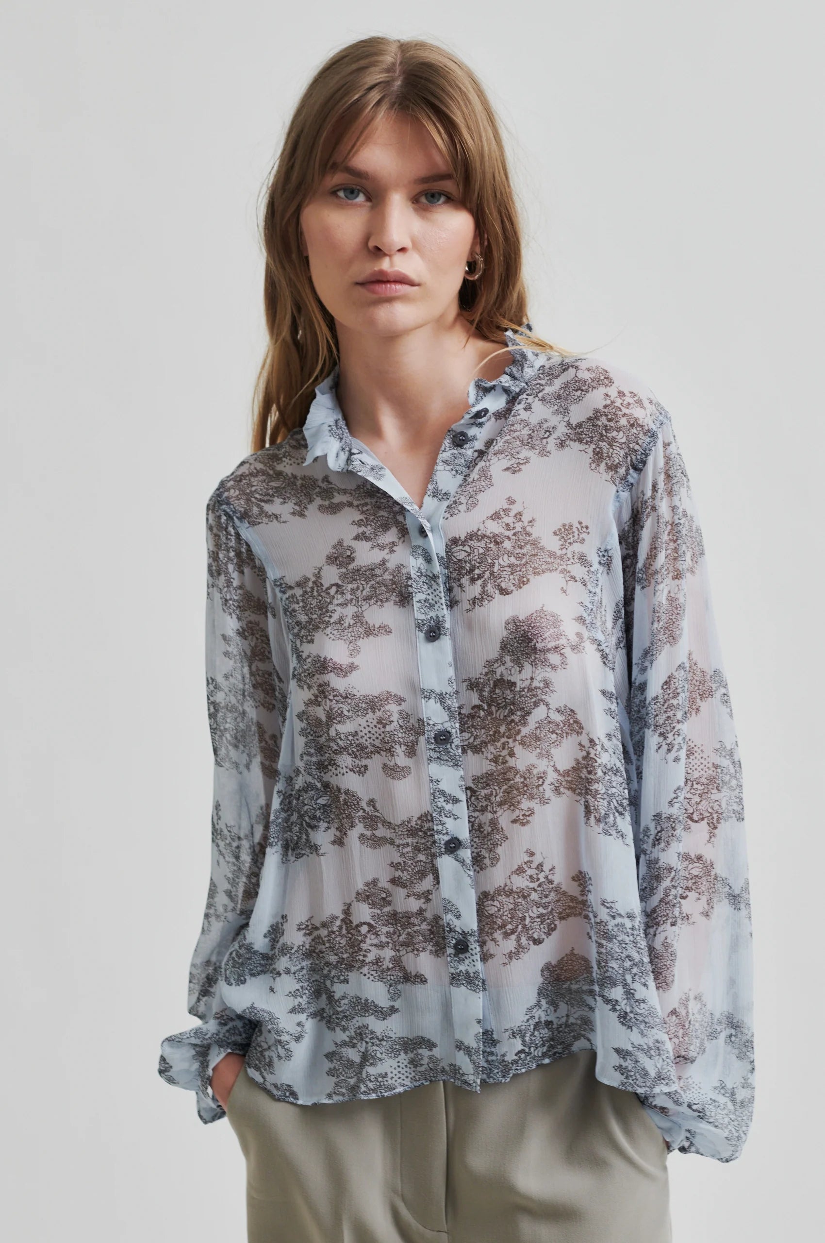 Second Female Maje Shirt - Cashmere Blue