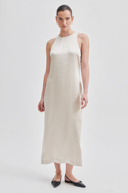 Second Female Odile Satin Dress - Pumice Stone