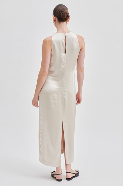 Second Female Odile Satin Dress - Pumice Stone