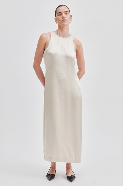 Second Female Odile Satin Dress - Pumice Stone