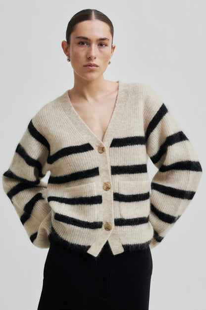 Second Female Ovalis Knit Wide Sleeve Cardigan - Brazilian Sand