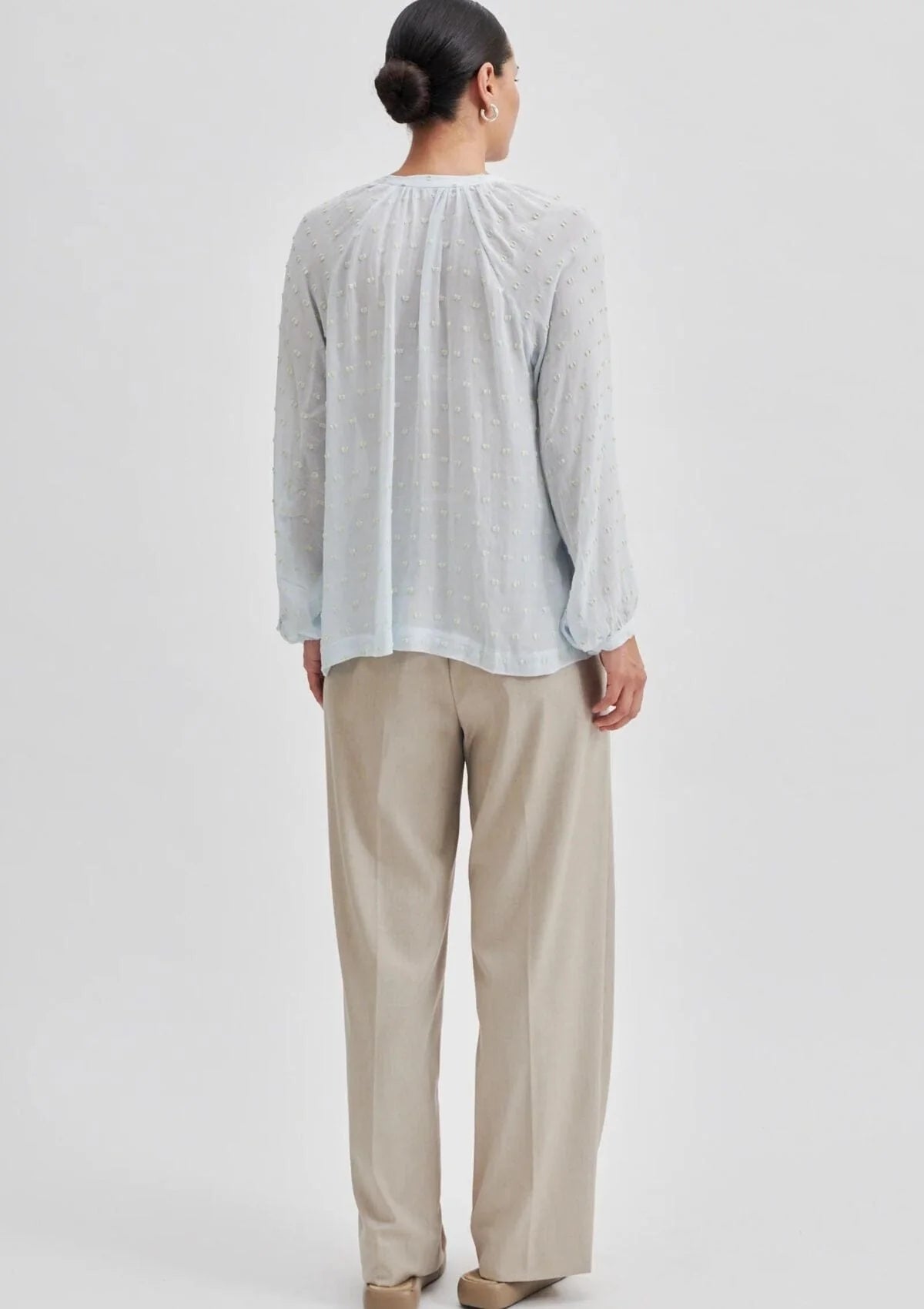 Second Female Cilla Textured Blouse - Ice Water