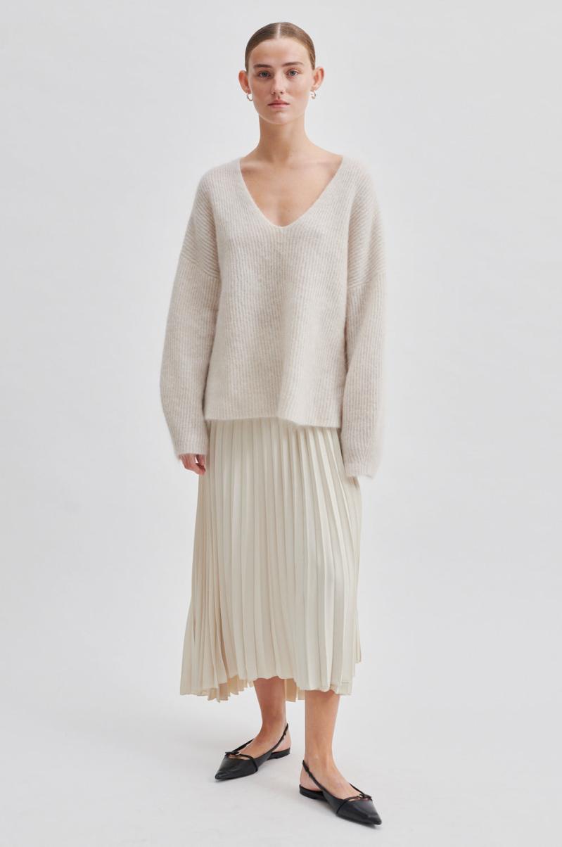 Second Female Esta Pleated Skirt - Pumice Stone