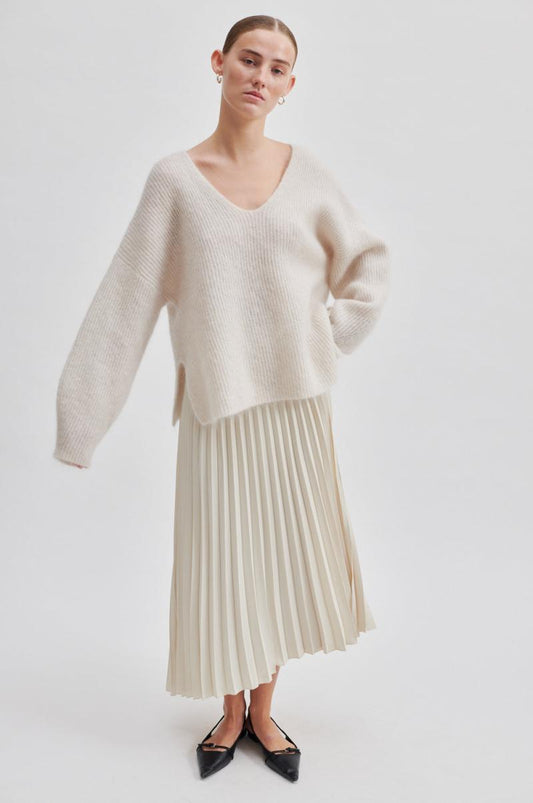 Second Female Esta Pleated Skirt - Pumice Stone