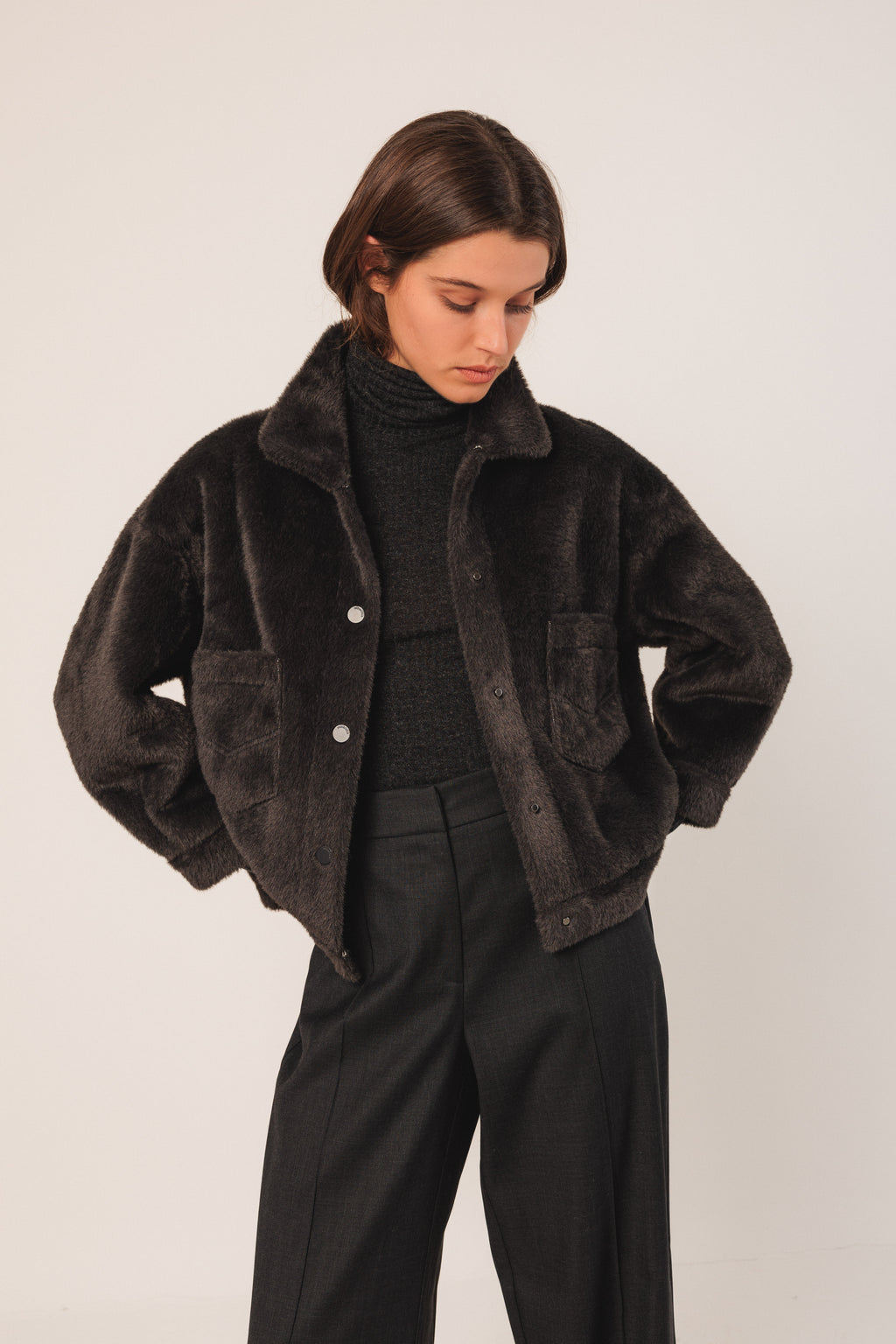 Indi & Cold Fur Jacket (ST650) - Antracita