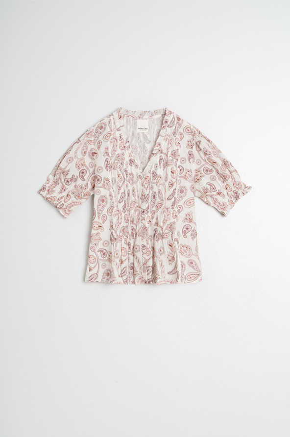 Indi & Cold S26 KI132 Micro-Ruffle Shirt