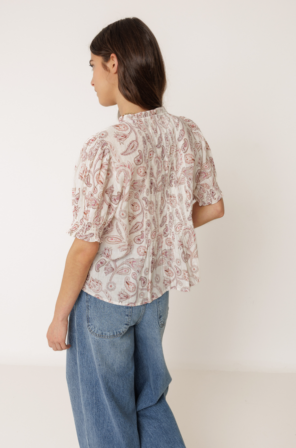 Indi & Cold S26 KI132 Micro-Ruffle Shirt