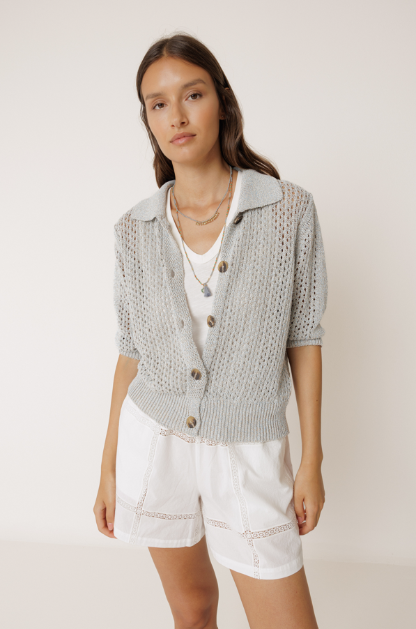 Indi & Cold S26 EA525 Open Knit Jacket