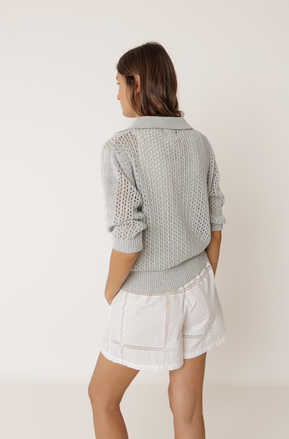 Indi & Cold S26 EA525 Open Knit Jacket