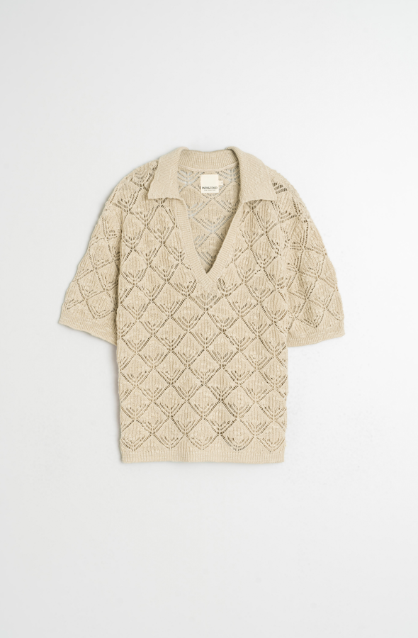 Indi & Cold S26 RD500 Open Knit Polo