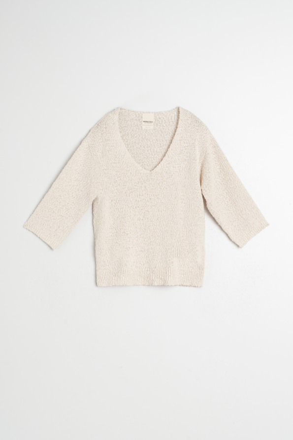 Indi & Cold S26 EA518 Organic Cotton Bouclé Sweater