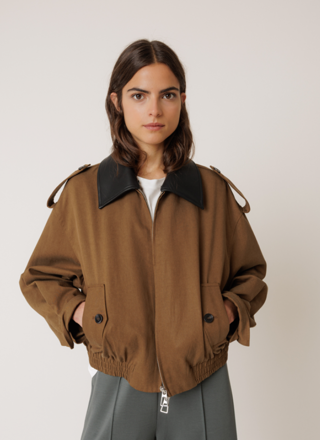 Indi & Cold S26 NJ635 Lyocell Bomber Jacket