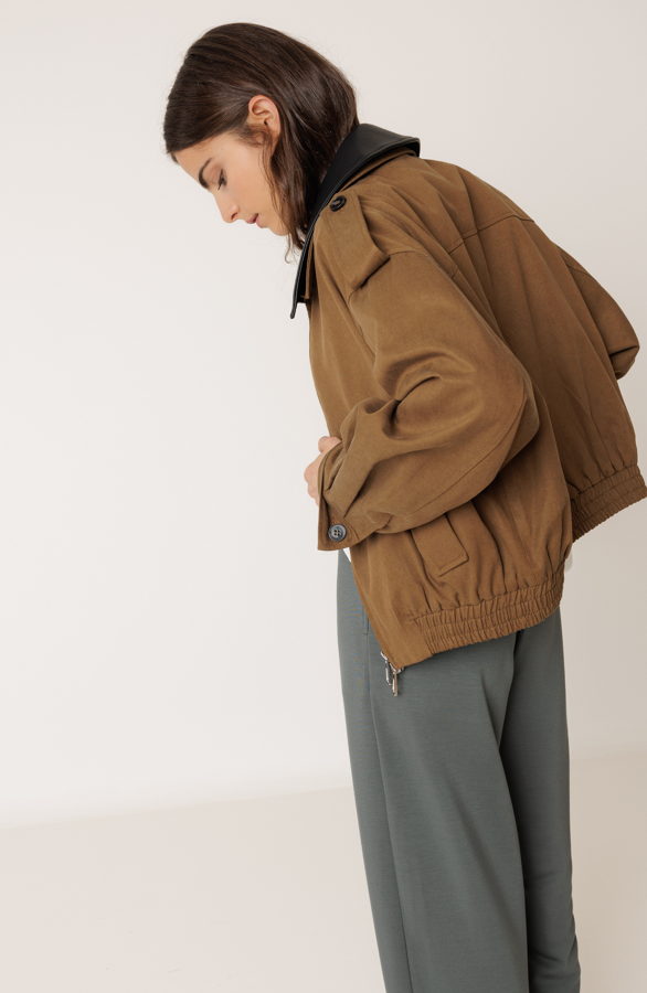 Indi & Cold S26 NJ635 Lyocell Bomber Jacket