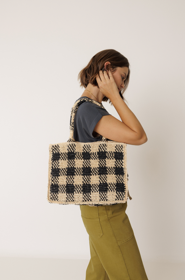 Indi & Cold S26 RK667 Raffia Shopper Bag