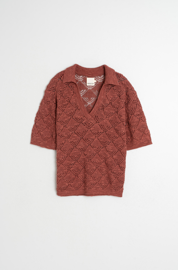 Indi & Cold S26 RD500 Open Knit Polo