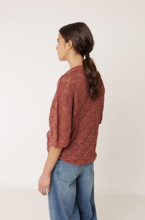 Indi & Cold S26 RD500 Open Knit Polo