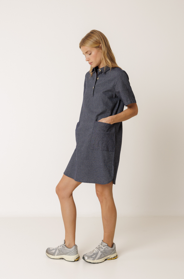 Indi & Cold S26 MI273 Polo-Collar Dress