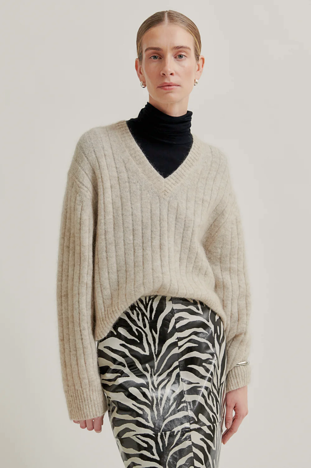 Second Female Brooky V Neck Knit - Trench Coat