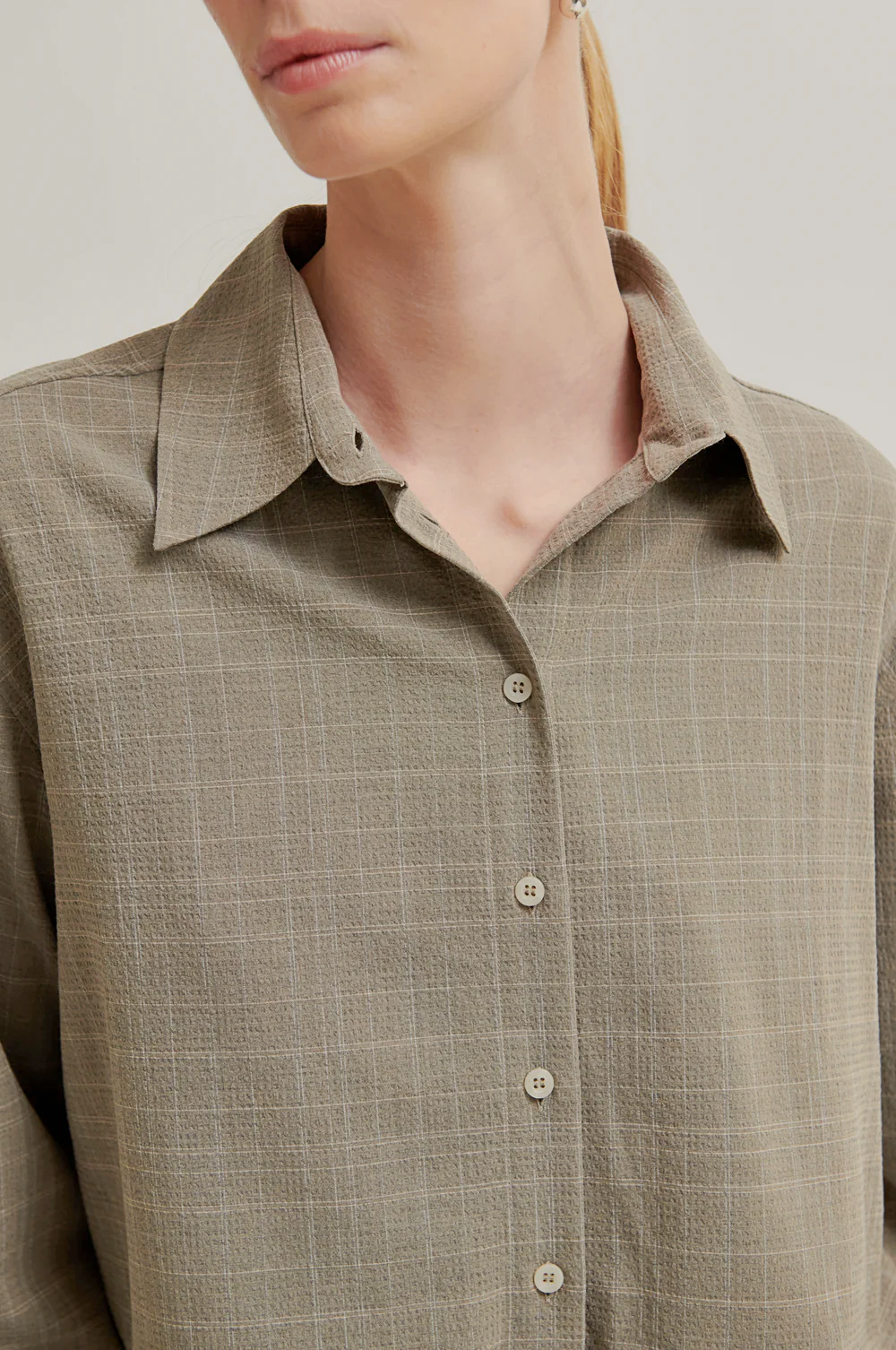 Second Female Maira Shirt - Mid Brown Melange