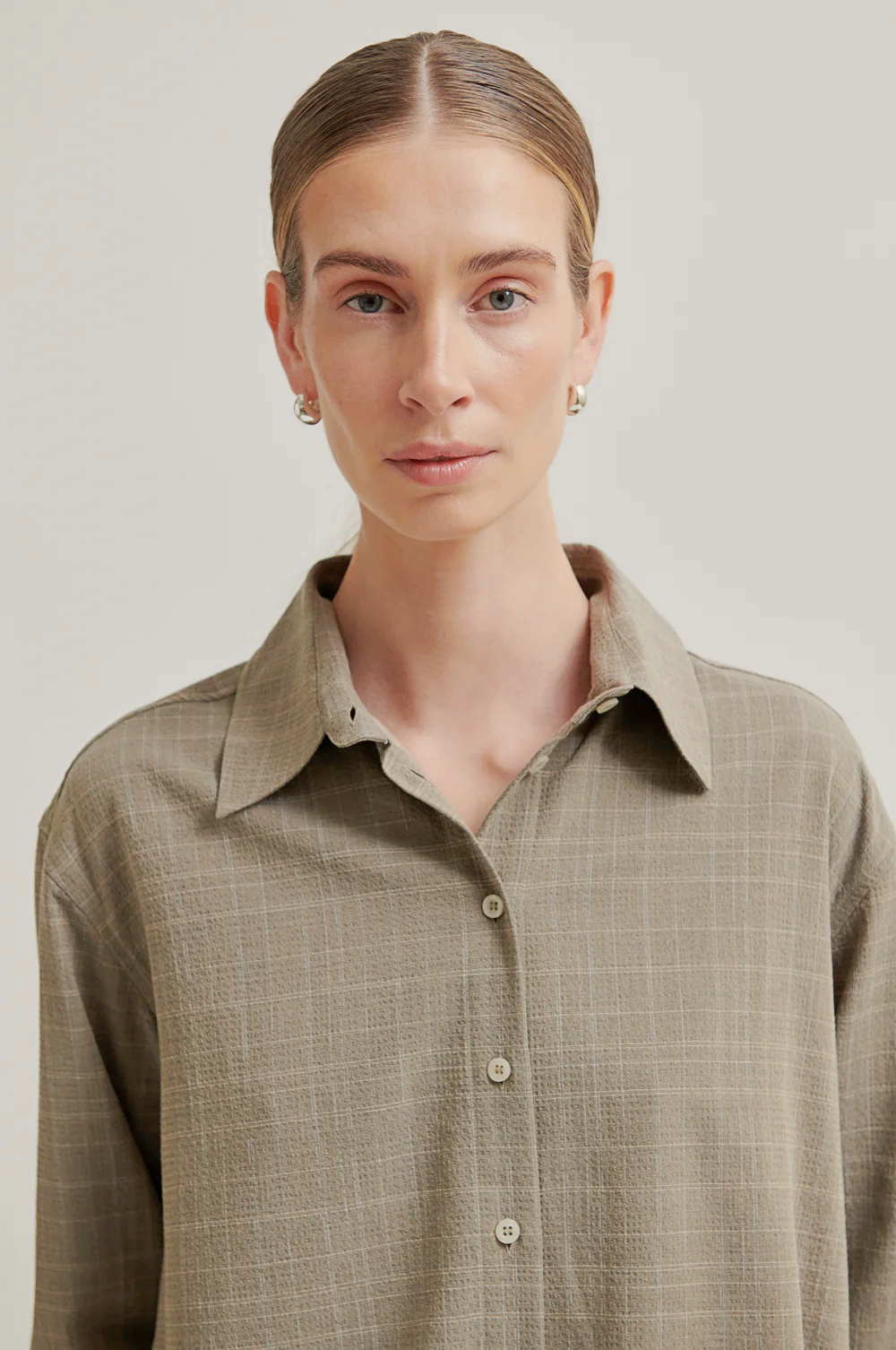 Second Female Maira Shirt - Mid Brown Melange
