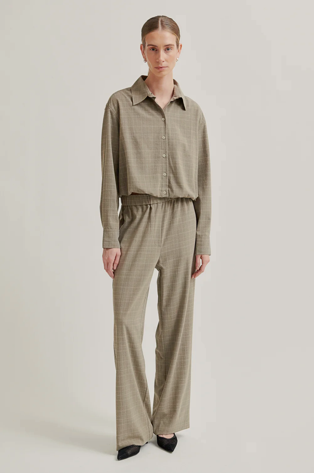 Second Female Maira Shirt - Mid Brown Melange