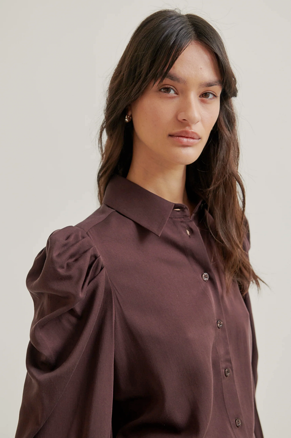 Second Female Samanta Shirt - Chocolate Plum