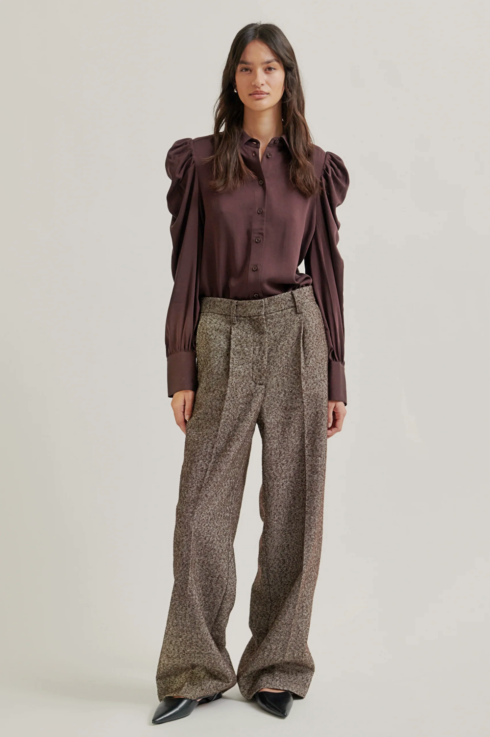 Second Female Samanta Shirt - Chocolate Plum