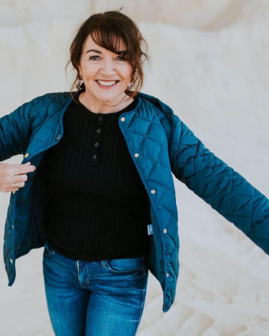 Moke Margot Quilted Jacket - Midnight Blue