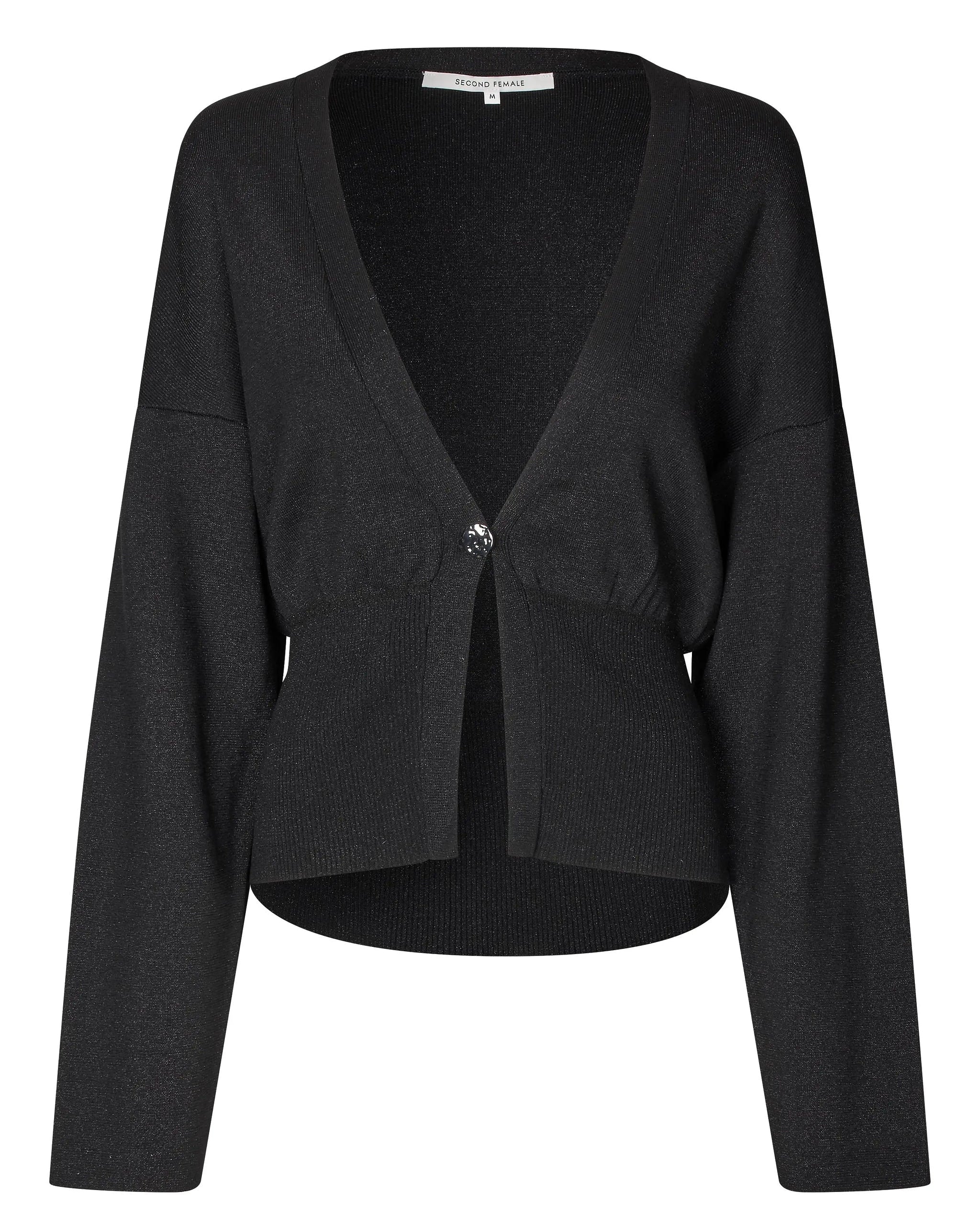 Second Female Flashy Cardigan - Black
