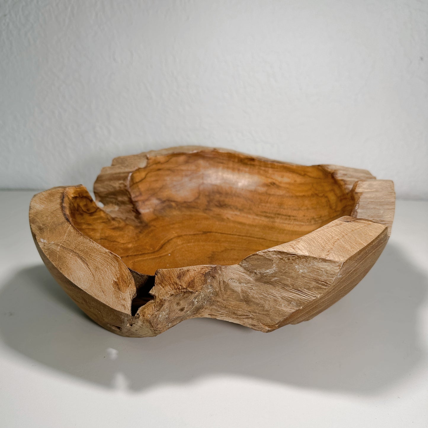 Mimpi Rustic Teak Wood Bowl  - Waxed
