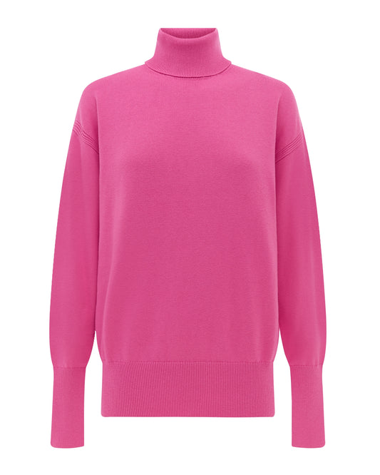 Milson Ivy Roll Neck - Pink Shock