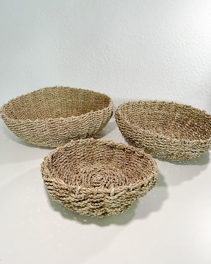 Mimpi Woven Pandan Baskets (Set of 3)  - Natural