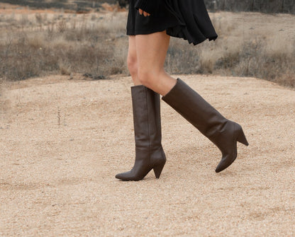 Maya Melbourne Ursula Leather Knee high Boot - Castagno